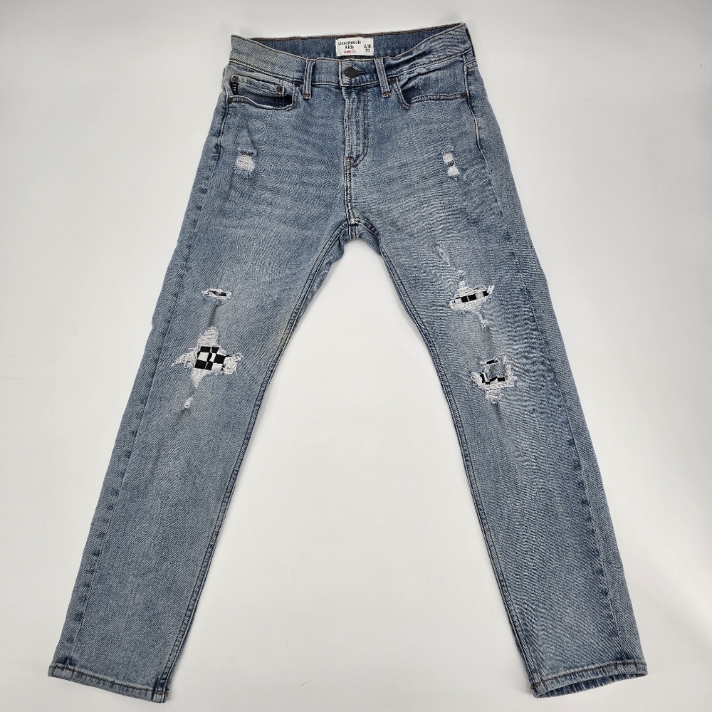 Abercrombie Kids Taper Fit Boys Distressed Jeans Size 15/16
